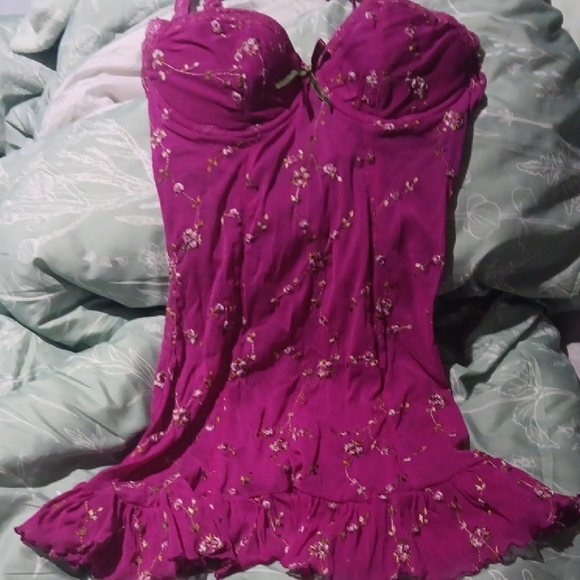 Pink Valentine's Floral Lingerie Dress - Picture 10 of 11